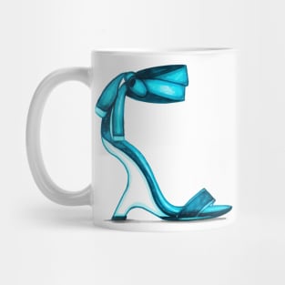 Aqua Blue Women's Open Toe Heels Mug